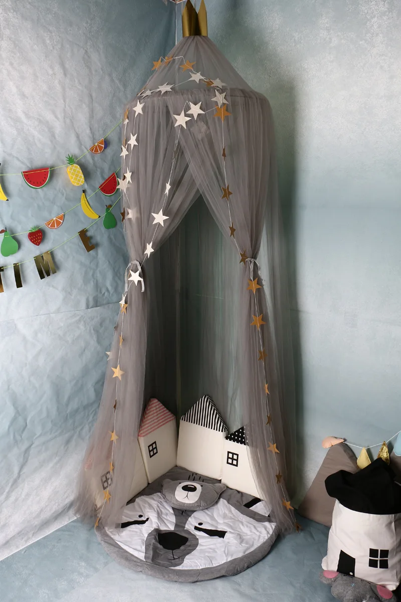 Подвесная круглая купольная палатка украшение для детской комнаты декоративный навес покрывало сетка-занавеска от насекомых домашний навес для детской кроватки для детей Детская кровать бампер