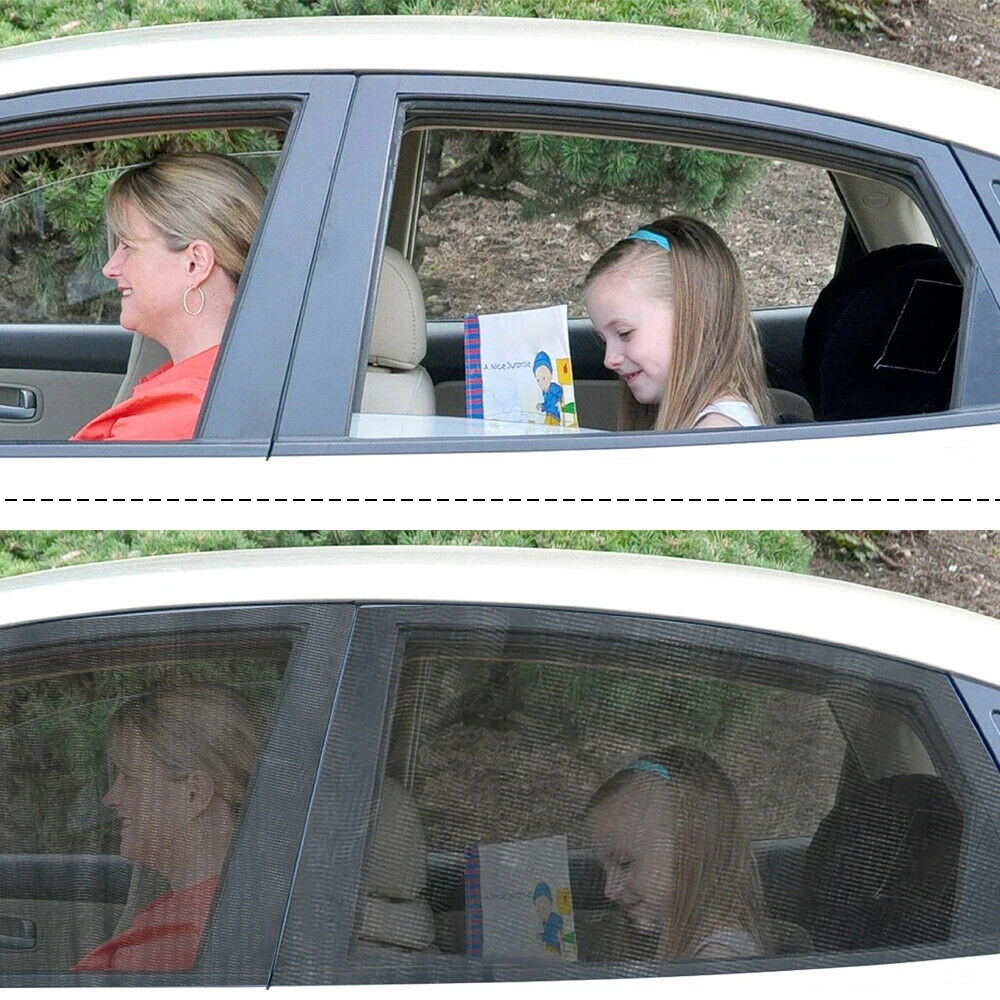 2 шт., солнцезащитный козырек на окно, черная сетчатая крышка, Детский УФ-протектор, защита для большинства автомобилей, авто, боковое, заднее стекло, солнцезащитный козырек