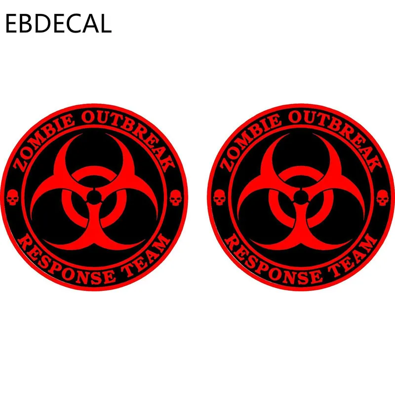 EBdecal 2X зомби Вспышка ответ огненный для Авто/бампер/окно/настенные наклейки DIY