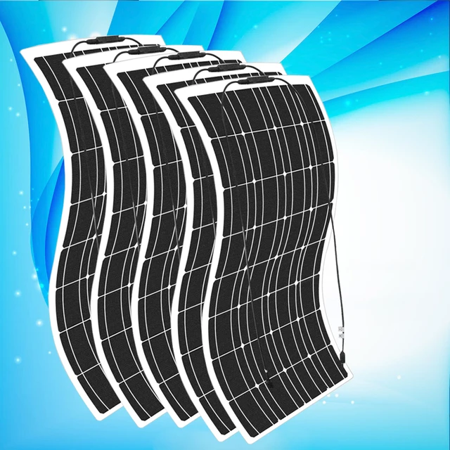 solar panel 12v 24v 1000w 600w 450w 300w battery charger kit complete for car boat vans marine home camper photovoltaic system 750w