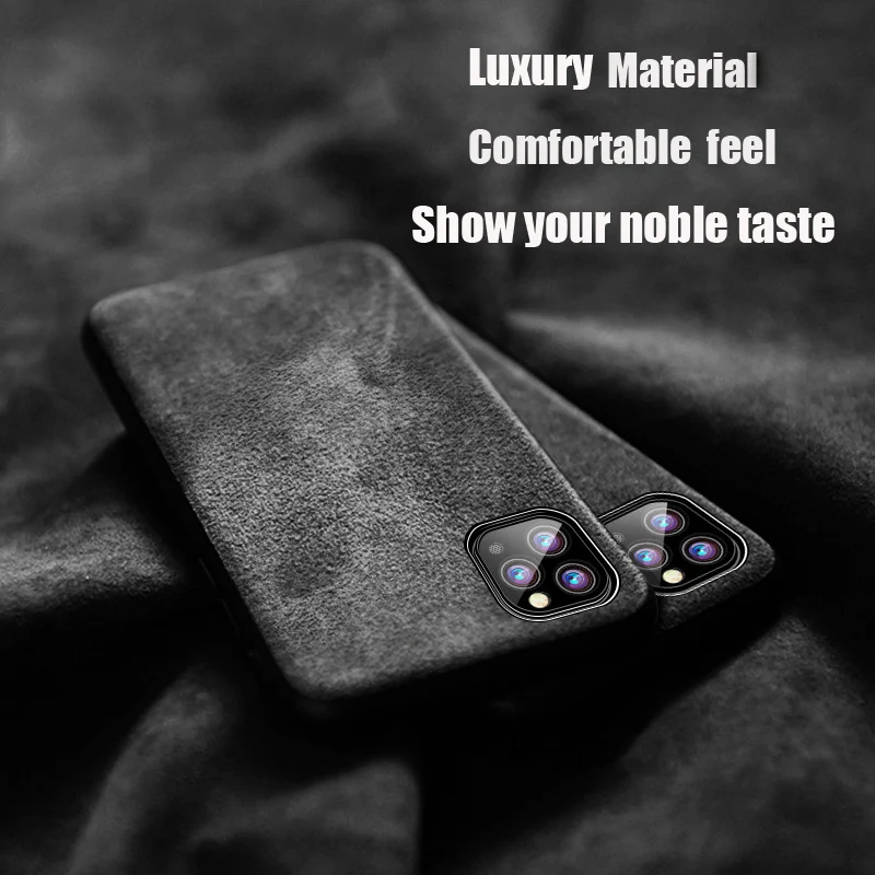 

Luxury Leather Phone Case High Grade Suede Mobile Phone Shell For iPhone 11 Pro Max XS MAX XR X XS 6 6s 7 8 Plus Protective Case