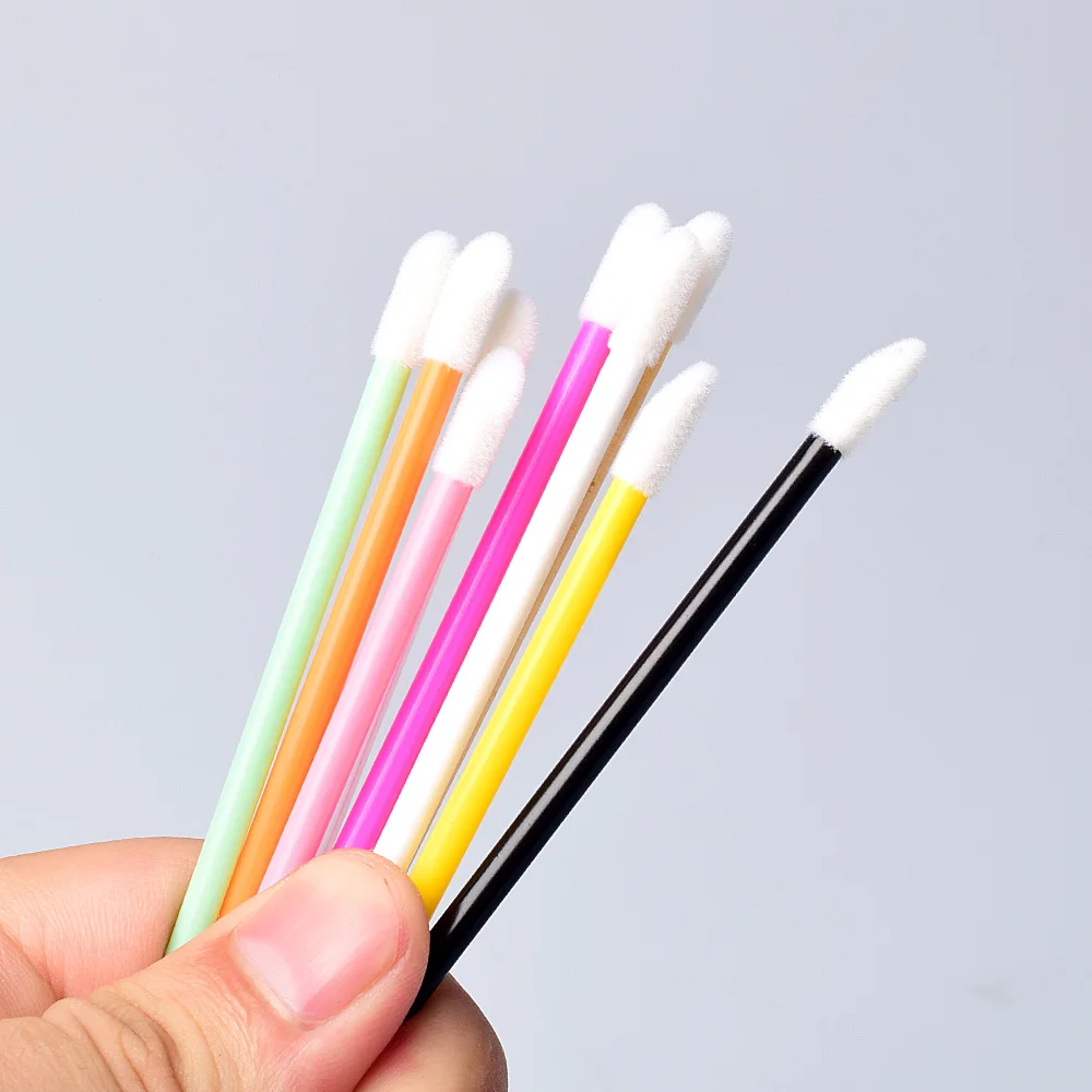 

50pcs Disposable Lip Brush Set Lipstick Mascara Wands Brush Cleaning Eyelash Eyebrow Make Up Applicators tools
