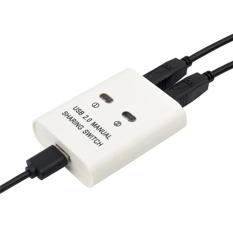 USB KVM Switch 2 Port For Two Computers To Share U Disk Printer Device