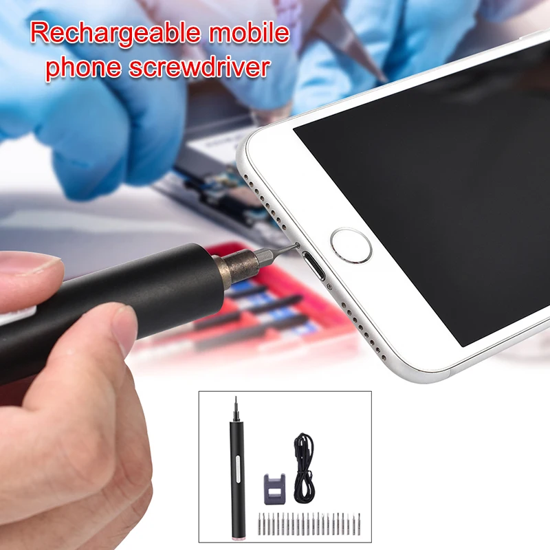

High Quality Electric Rechargeable Phone Screwdriver 21 Bits DIY Repairing Tools Kit