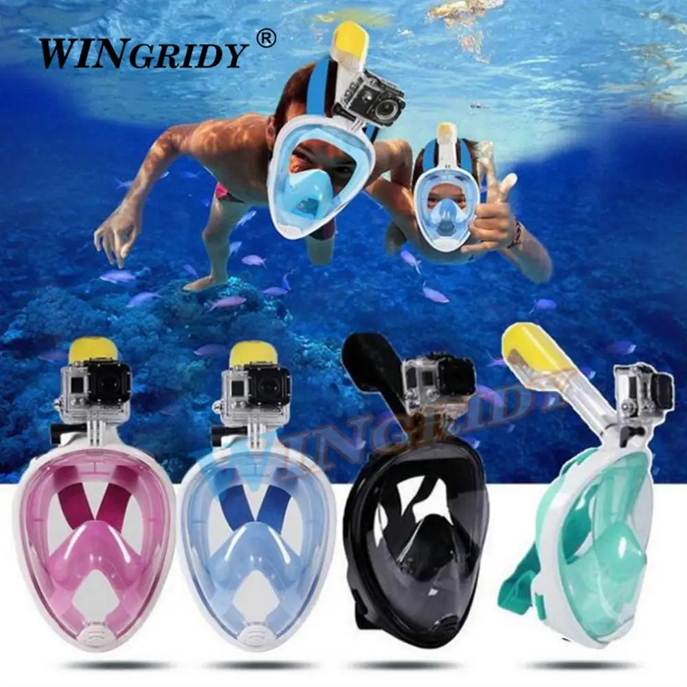 

Underwater Photographic Mask full face snorkeling mask For Gopro Camera S/M/L/XL
