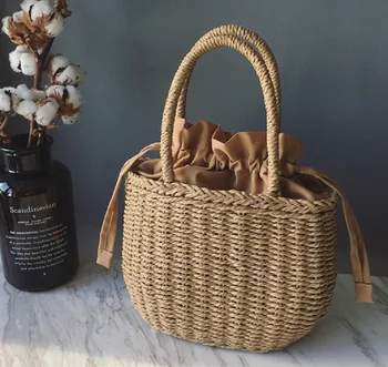 

2020 New Straw Bags for Women Natural Garden Summer Beach Travel Rattan Bag Handmade Woven Bag Bohemia Bali Tote Handbag bolsos