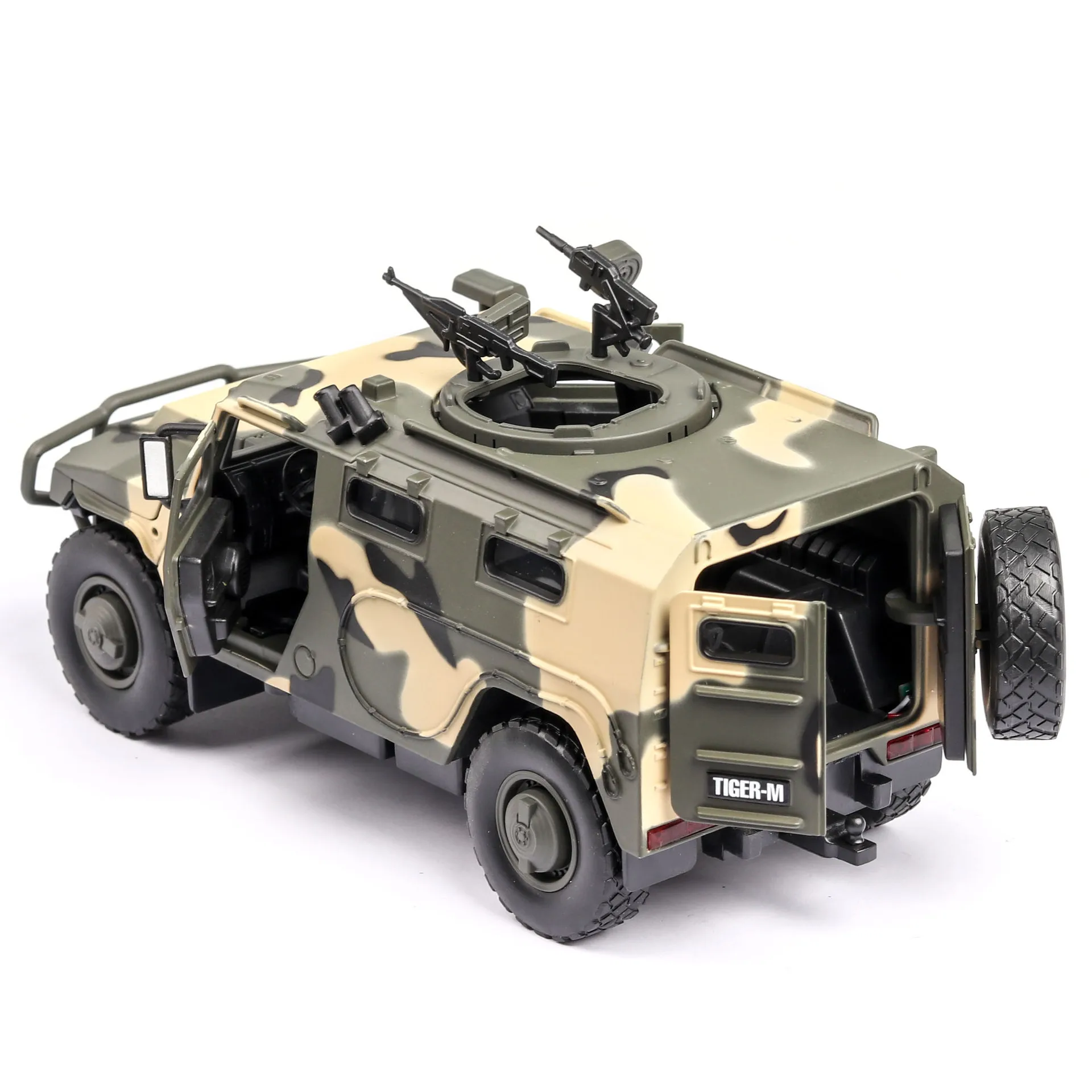 1:32 high simulation SWAT Russian military tiger-type explosion-proof armored vehicle with sound and light door alloy toy model