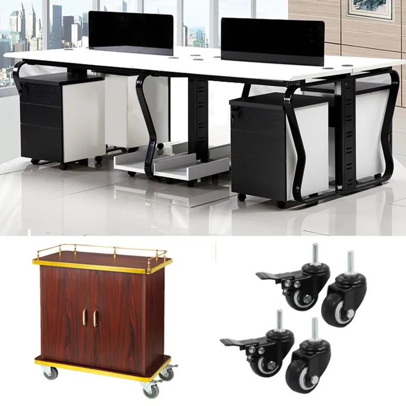 

Hot Sale Shopping Wheel Trolley Brake Swivel Caster, 1.5-Inch, Black, 4-Piece