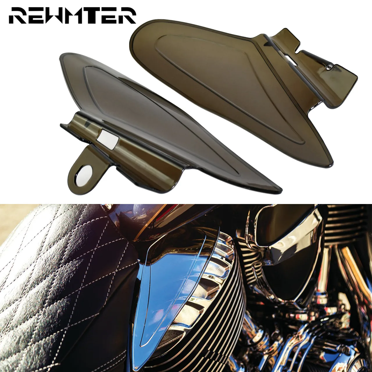 MotorcycleReflectiveSaddleHeatShieldsDeflectorsSmokeForIndian