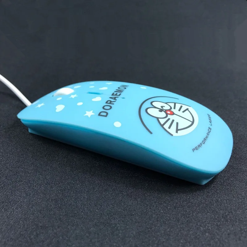 Милая Проводная usb-оптическая мышь с рисунком hello kitty Doraemon, эргономичная супертонкая беззвучная мышь для ПК, ноутбука, розового цвета для девочек