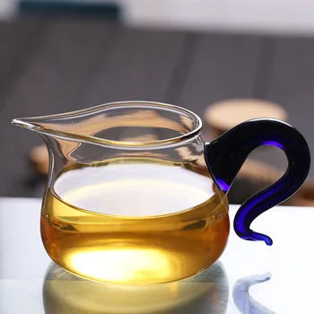 

Glass Gong Dao Bei borosilicate thickening Transparent Tea Tray Large Sub-cha Qi Gong Dao Bei Kung Fu Tea Teapot Heat-Resistant