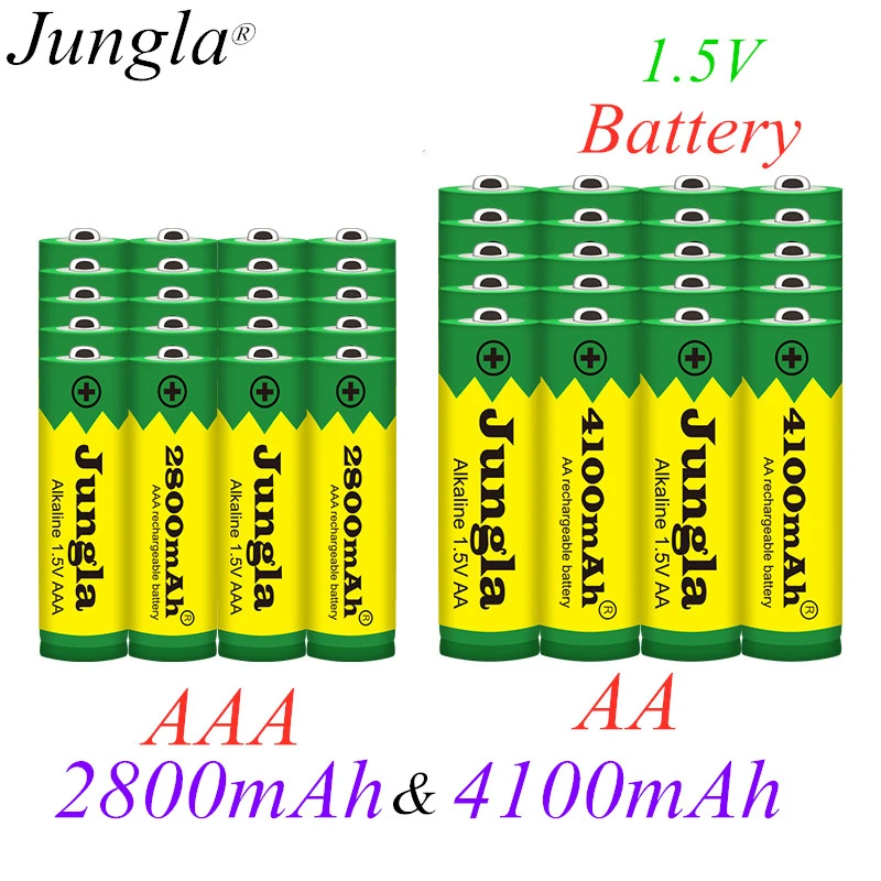 100 New 1 5v 4100mah Alkaline Battery a 2800mah Alkaline Rechargeable Battery a For Led Light Toy Mp3 Replacement Batteries Aliexpress