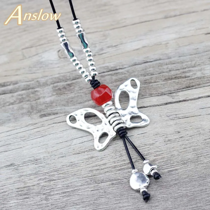 

Anslow 2019 Design Design Winter 90cm Length Sweater Chain Necklace Butterfly Pendant For Women Female Christmas Gift LOW0083AN