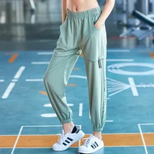 Свободные спортивные брюки для женщин, для занятий фитнесом, Высококачественная тренировочная одежда с буквами, спортивные штаны для спортзала