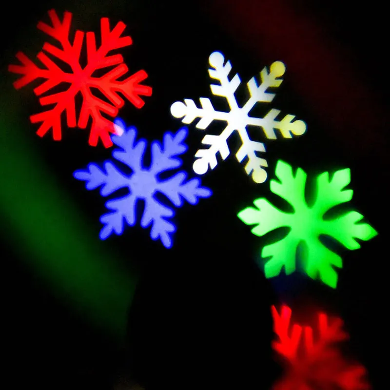 Рождественский уличный светильник Снежинка проектор Новогоднее украшение Праздничная лампа светодиодный