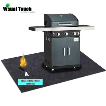 

BBQ Floor Mat Barbecue Splatter Mat Anti Skid Mat Oil Repellent Grilling Picnic Camping Stove Cushion Polyester Fiber Portable