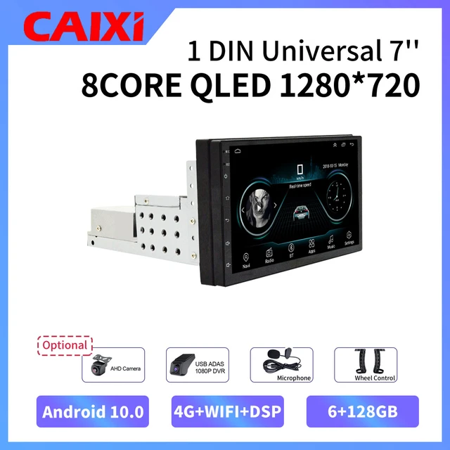 4G+64G Android 10.0 DSP Rotatable 1 din car radio audio car stereo  universal 2 din android car audio Video DVD player 4G Wifi - AliExpress