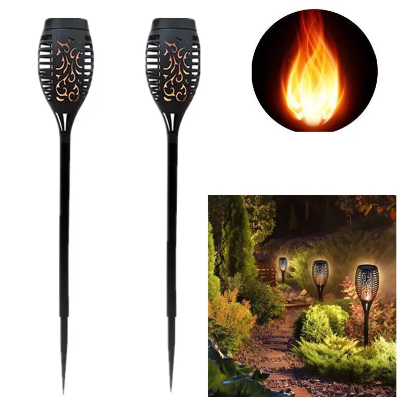 

Outdoor Lights Waterproof LED Solar Flame Torch Lamp Solar Garden Light Flickering Lamp Courtyard Lawn Path Street Light Solar