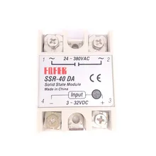 10PCS SSR-40 DA DC to AC DC-AC Solid State Relay Module for SSR-40DA Temperature Controller 24V-380V 40A 250V