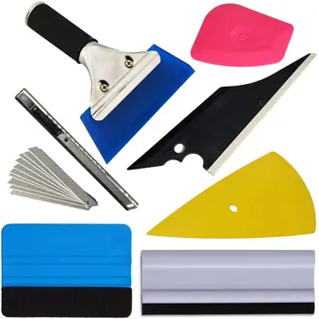

7 PCS window tint kit for car Vehicle Glass Protective Film Car Window Wrapping Tint Vinyl Installing Tool: Car Wrap Tools