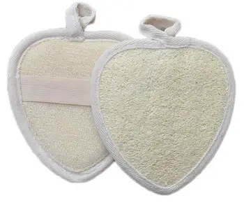 

200pcs Family/Kids bathroom supplies Beige Square/Heart/Round/Oval Natural Loofah Bath Brush Exfoliating Shower Brush