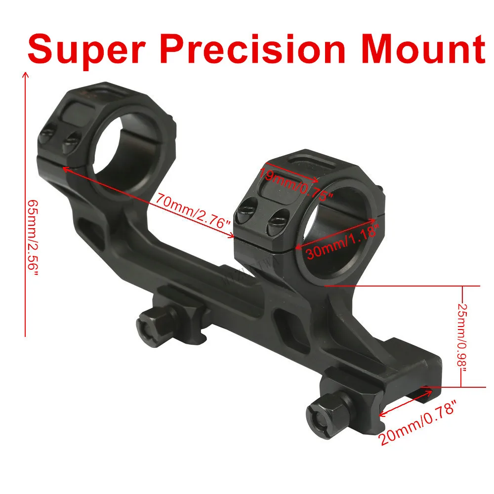 Tactical QD 1"/30mm Ring Weaver Rail Cantilever Scope Mount For Rifle Scope * 