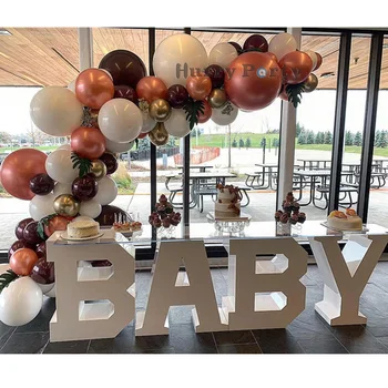 

92pcs/set Rose Gold White Balloon Garland Arch Kit For Wedding Bridal Shower Baby 1st Happy Birthday Party Boy Girl Decoration