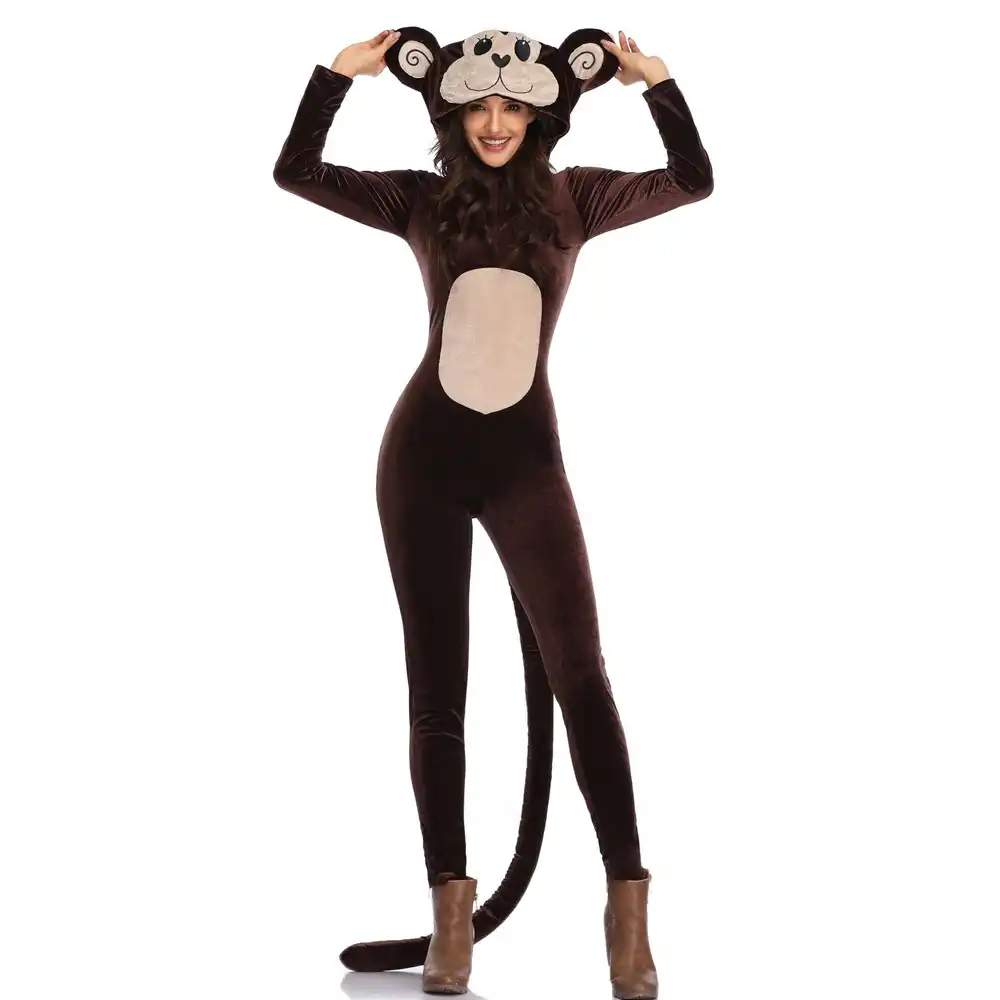 ハロウィン衣装大人ワンピース遊び心猿動物キャラクターコスプレ衣装毛皮のような尾セット Aliexpress