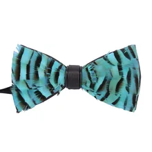 Галстук-бабочка высшего класса для мужчин, натуральный голубой цвет, для ночного клуба, жениха, павлина, перьев, высокое качество, классический галстук-бабочка, унисекс, подарки