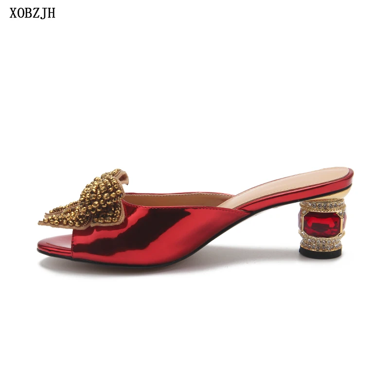 Brand Designer Sandals Women Luxury 2019 Leather Short Heels Ladies Wedding Party Shoes Open Toe Buckle Women Shoes Plus Size
