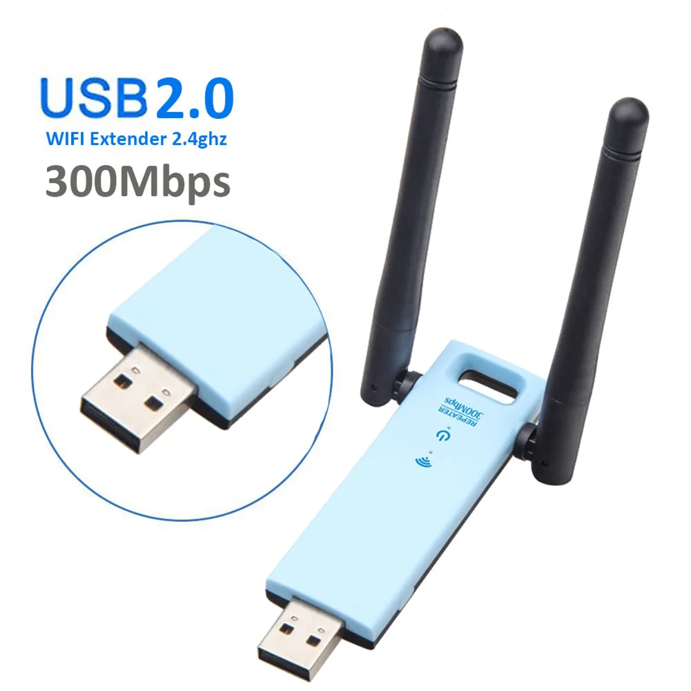 300 Мбит/с Wi-Fi ретранслятор USB интерфейс прочная двойная антенна мини Усилитель сигнала Усилитель сети расширитель интернет офис беспроводной