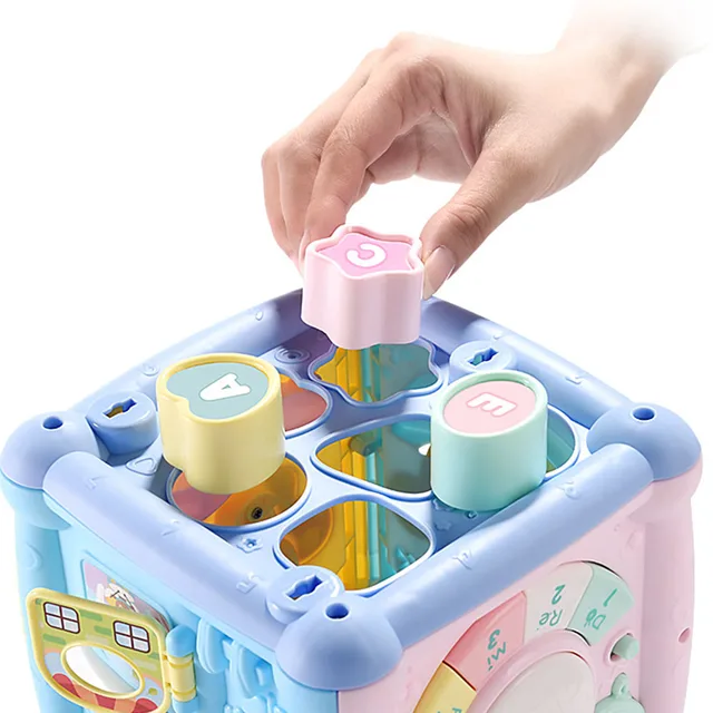 Baby Education Musical Toy Multifunction Drum Activity Cube Shape Blocks Sorter For Kids Early Learning Musical toys for gift 4