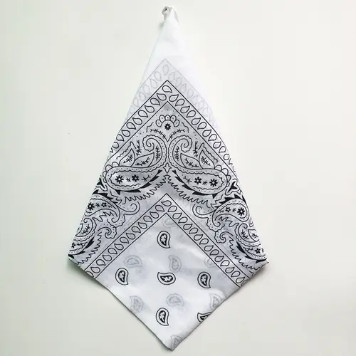 55x55cm Fashion Hip Hop 100% Cotton Bandana Square Scarf Cowboy Cashew Black Red Paisley Headband Print For Women/Men/Boys/Girls - Image 9