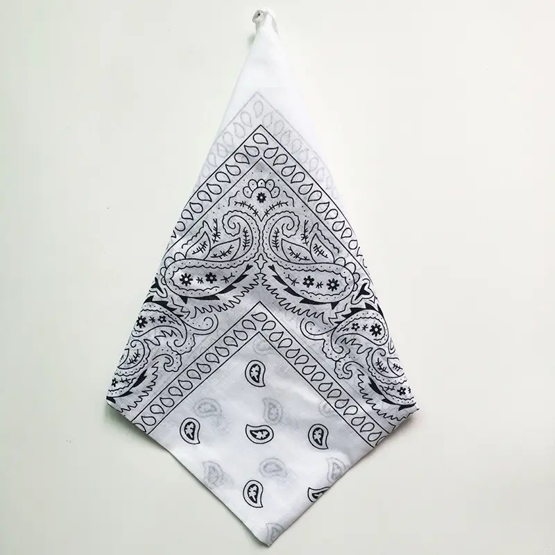 55x55cm Fashion Hip Hop 100% Cotton Bandana Square Scarf Cowboy Cashew Black Red Paisley Headband Print For Women/Men/Boys/Girls - Image 9