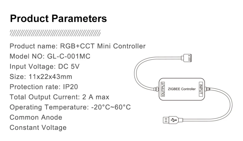 G светодиодный OPTO ZigBee светодиодный 5 в RGB+ CCT ТВ компьютерный светодиодный светильник 2 м умный дом пульт дистанционного управления работает с Amazon ECHO Plus