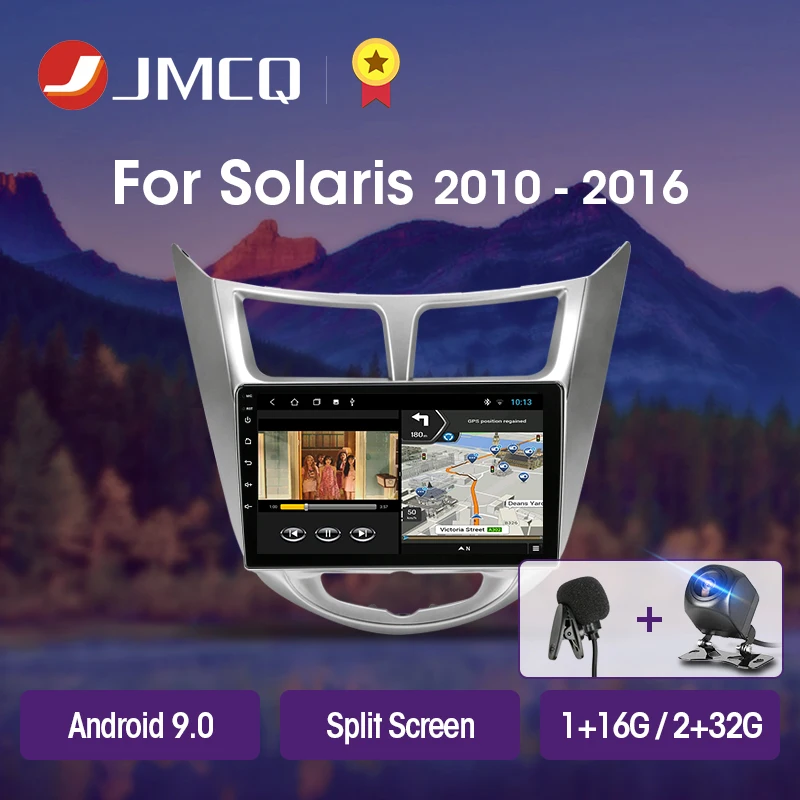 Автомагнитола JMCQ T3L для Hyundai Solaris 1 2010-2016 мультимедийный видеопроигрыватель с