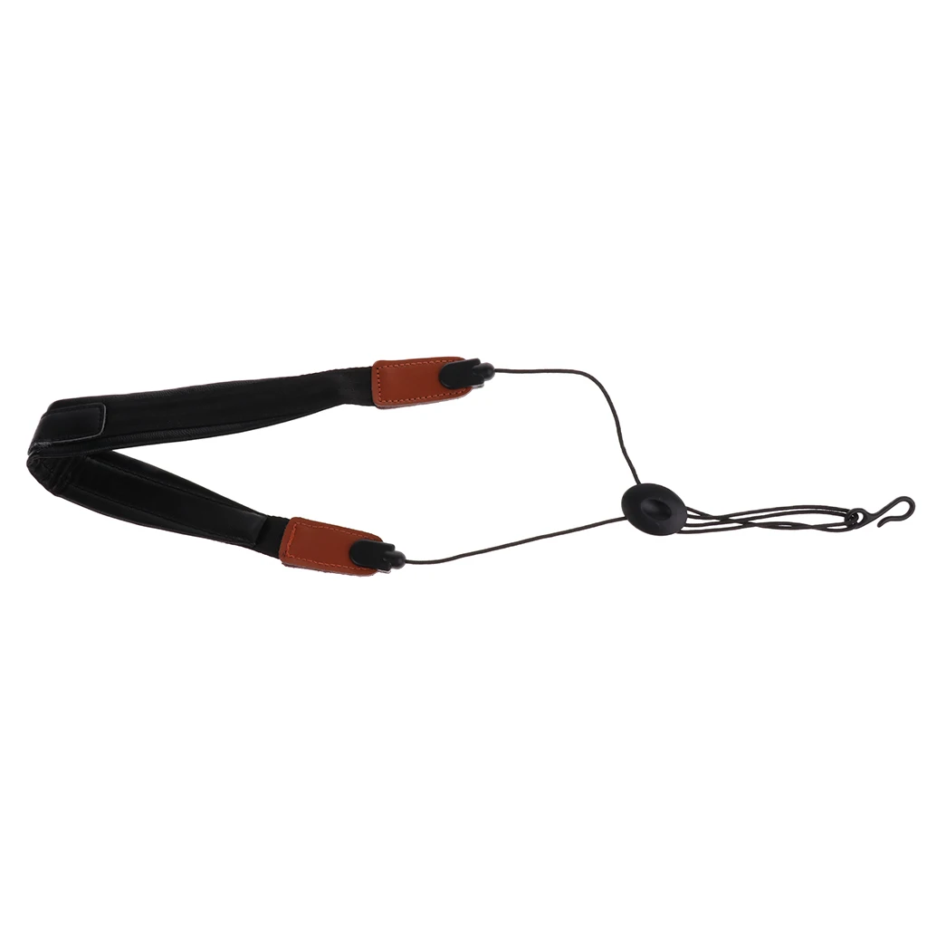 

Durable Saxophones Neck Sling Strap PU Leather Padded Belt Woodwind Instrument Parts 45cm
