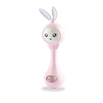 

RCtown Baby Music Teether Rattle Cartoon Rabbit Shape Infant Toy