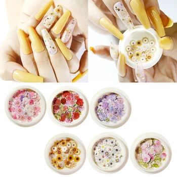 

50 Pcs Nail Color Flower Star Wood Pulp Paper sticker Animal Mix Nail Jewelry Patch 3D Nail Art Decoration Accessories box