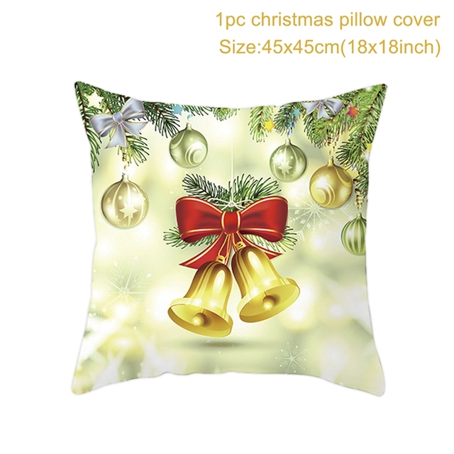 Cushion Cover Merry Christmas Decorations for Home 2021 Christmas Ornament Navidad Noel Xmas Gifts Happy New Year 2022