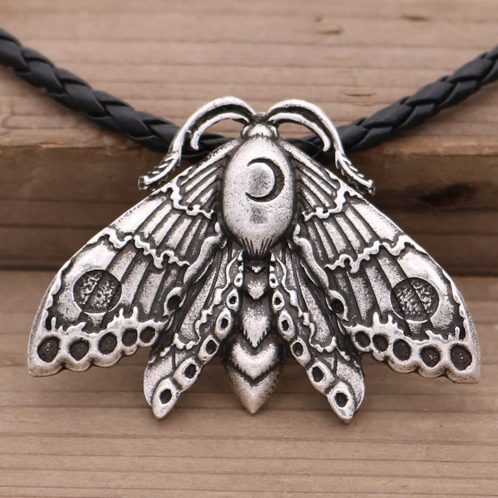 Luna Moth Necklace- Moth Jewelry, Moon And Star, Butterfly Necklace- S – A  Wild Violet