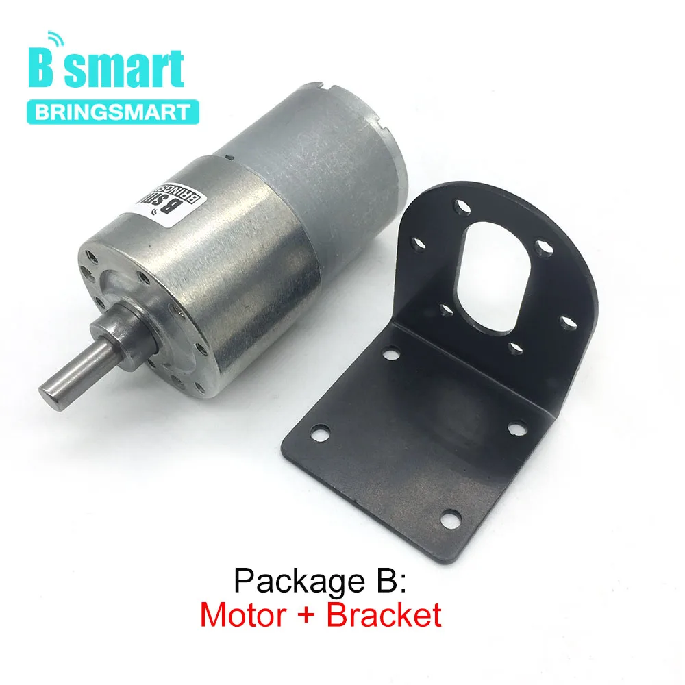 Bringsmart JGB37 3530 12В маленький DC мотор редуктор 24В коробка передач Реверсивные