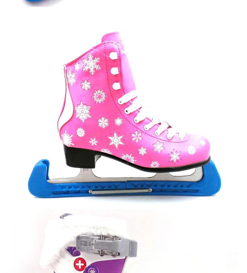 1 пара Упругие скейт обувь крышка нож для колки льда лезвие Защитная Длина Регулируемая фигура скейт обувь протектор