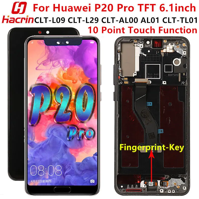 TFT-дисплей для Huawei P20 Pro ЖК-экран протестированный ЖК-дисплей + сенсорный экран с
