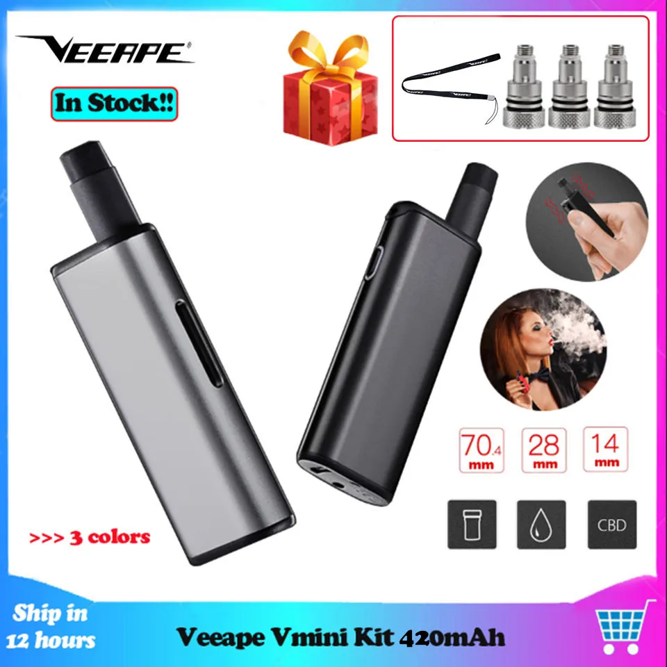 Стартовый набор Veeape Vmini вейп ручка 420 мАч емкость 1 мл с атомайзером V19 бак КБР