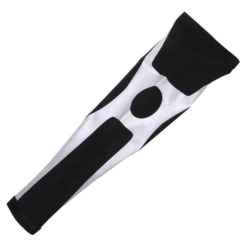 1pc Calf Sleeve Compression Professional Support Socks for Hiking - Цвет: Black Silver Size L