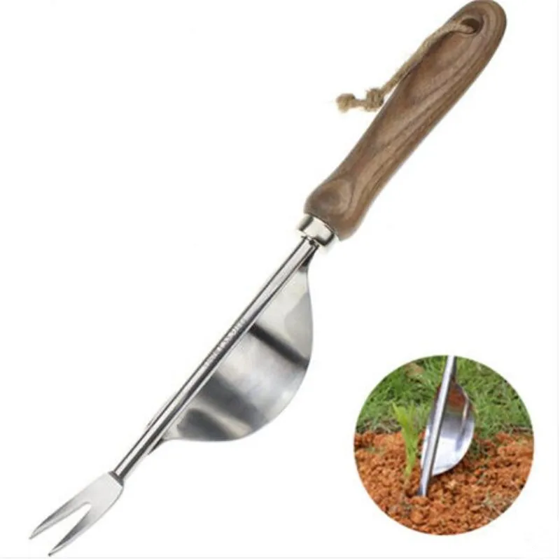 1 pcs Manual Weeder Fork Metal Hand Garden Wood Handle Digging Puller Weeding Tool Transplanting Tools | Инструменты