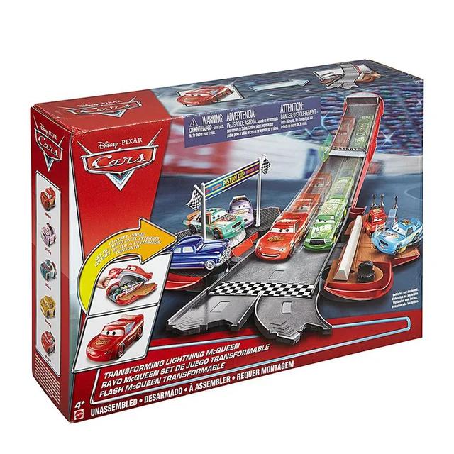 Original Disney Pixar Cars 3 Transforming Lightning McQueen Stunt Slide Track Toy Children Boy Birthday Gift DVF38 6