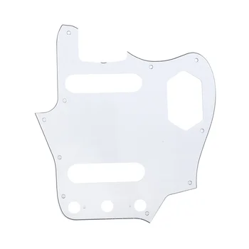 

Musiclily Pro 10-Hole 65 60s Vintage Style Guitar Pickguard for Fender American Jaguar, 3Ply White