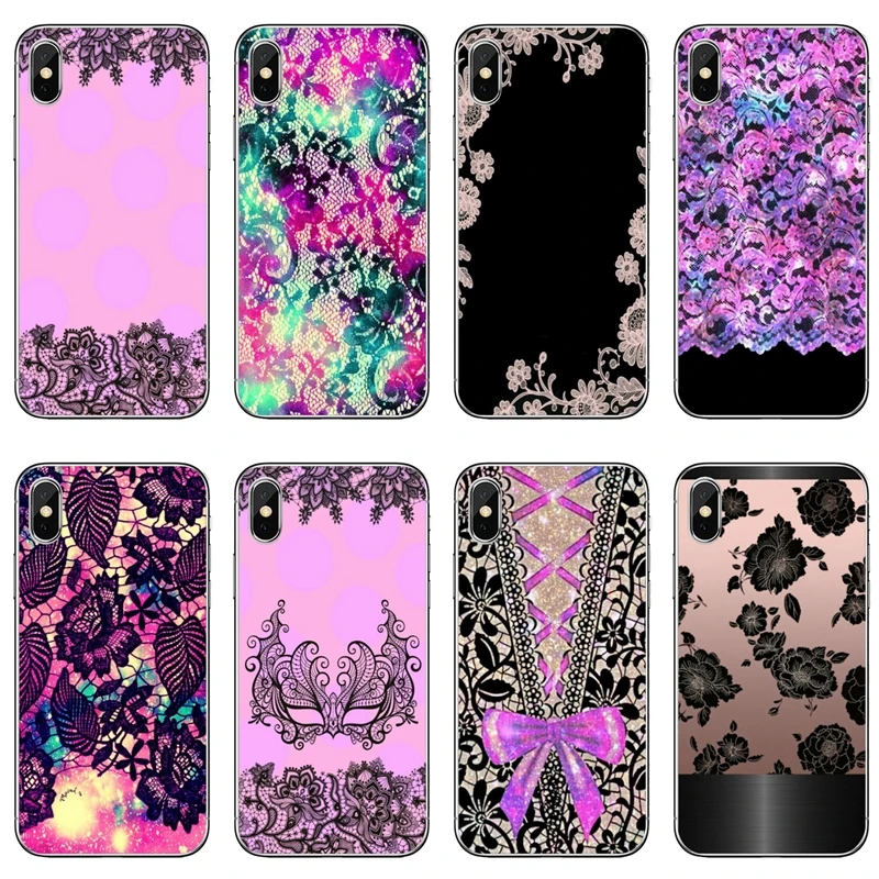 Мягкий чехол с кружевом и цветами для Samsung Galaxy S10 Lite S9 S8 S7 S6 edge Plus S5 S4 Note 9 8 5 4 mini |